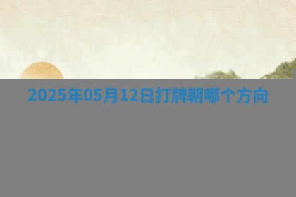 2025年05月12日打牌朝哪个方向