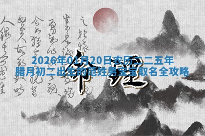 万姓2026年01月14日出生的女孩子命理分析与起名攻略