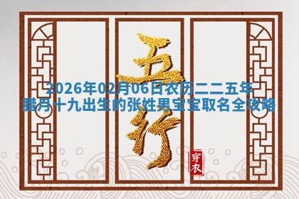 2026年02月19日出生徐姓男宝宝八字五行取名禁忌与建议