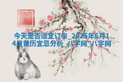 今天是否适宜订亲,2025年6月14日黄历宜忌分析