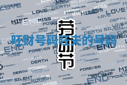 旺财号码_旺夫的号码