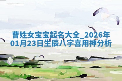万姓2026年01月14日出生的女孩子命理分析与起名攻略