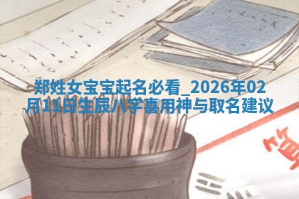 万姓2026年01月14日出生的女孩子命理分析与起名攻略